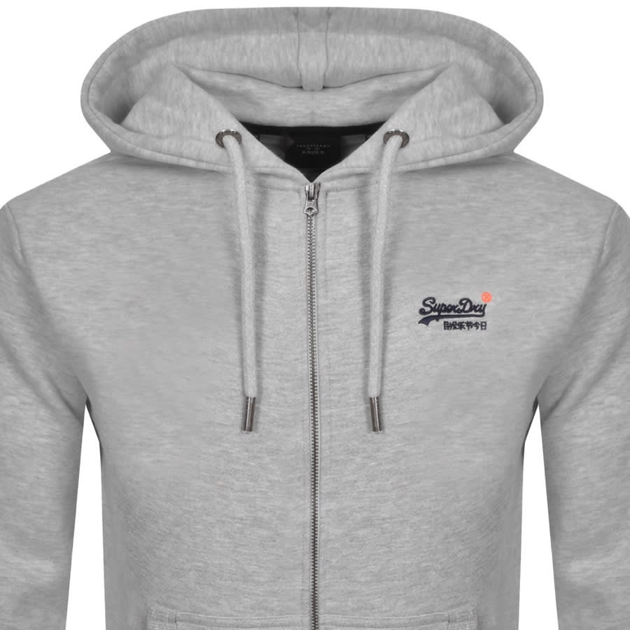 Alternative Image for ProductSuperdry Orange Label Full Zip Hoodie Grey2